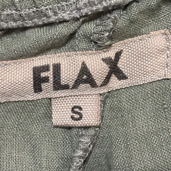 Flax Ankle Cropped Pants olive green size small - Picture 4 of 11